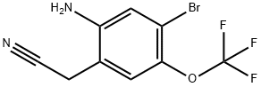 2-Amino-4-bromo-5-(trifluoromethoxy)phenylacetonitrile Structure