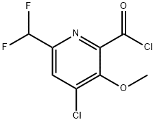 4-Chloro-6-(difluoromethyl)-3-methoxypyridine-2-carbonyl chloride Structure