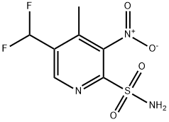 5-(Difluoromethyl)-4-methyl-3-nitropyridine-2-sulfonamide Structure