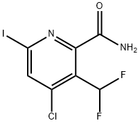 4-Chloro-3-(difluoromethyl)-6-iodopyridine-2-carboxamide Structure