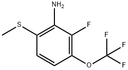 2-Amino-3-fluoro-4-(trifluoromethoxy)thioanisole Structure