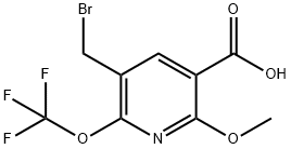 3-(Bromomethyl)-6-methoxy-2-(trifluoromethoxy)pyridine-5-carboxylic acid Structure