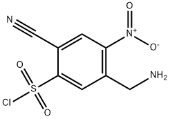 5-Aminomethyl-2-cyano-4-nitrobenzenesulfonyl chloride Structure