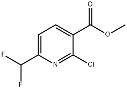 3-Pyridinecarboxylic acid, 2-chloro-6-(difluoromethyl)-, methyl ester Structure