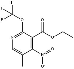 Ethyl 5-methyl-4-nitro-2-(trifluoromethoxy)pyridine-3-carboxylate Structure