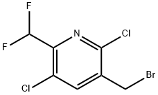 3-(Bromomethyl)-2,5-dichloro-6-(difluoromethyl)pyridine Structure