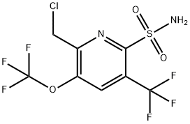 2-(Chloromethyl)-3-(trifluoromethoxy)-5-(trifluoromethyl)pyridine-6-sulfonamide Structure