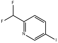 Pyridine, 2-(difluoromethyl)-5-iodo- Structure