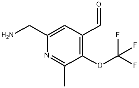 6-(Aminomethyl)-2-methyl-3-(trifluoromethoxy)pyridine-4-carboxaldehyde Structure