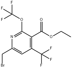 Ethyl 6-(bromomethyl)-2-(trifluoromethoxy)-4-(trifluoromethyl)pyridine-3-carboxylate Structure