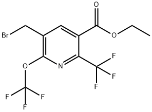 Ethyl 3-(bromomethyl)-2-(trifluoromethoxy)-6-(trifluoromethyl)pyridine-5-carboxylate Structure