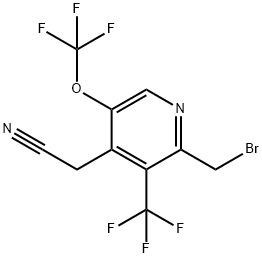 2-(Bromomethyl)-5-(trifluoromethoxy)-3-(trifluoromethyl)pyridine-4-acetonitrile Structure