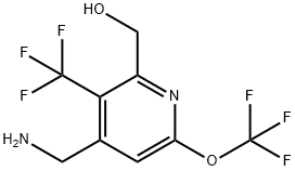 4-(Aminomethyl)-6-(trifluoromethoxy)-3-(trifluoromethyl)pyridine-2-methanol Structure