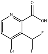 4-Bromo-3-(difluoromethyl)pyridine-2-carboxylic acid Structure