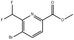 2-Pyridinecarboxylic acid, 5-bromo-6-(difluoromethyl)-, methyl ester Structure