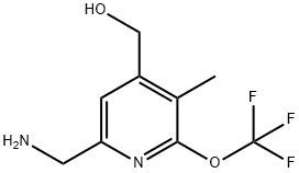 6-(Aminomethyl)-3-methyl-2-(trifluoromethoxy)pyridine-4-methanol Structure