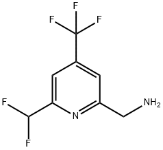 2-(Aminomethyl)-6-(difluoromethyl)-4-(trifluoromethyl)pyridine Structure