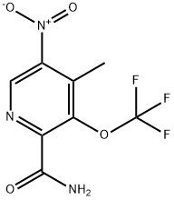 4-Methyl-5-nitro-3-(trifluoromethoxy)pyridine-2-carboxamide Structure