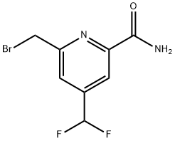 2-(Bromomethyl)-4-(difluoromethyl)pyridine-6-carboxamide Structure