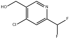 3-Pyridinemethanol, 4-chloro-6-(difluoromethyl)- 구조식 이미지