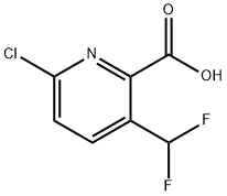 2-Pyridinecarboxylic acid, 6-chloro-3-(difluoromethyl)- 구조식 이미지