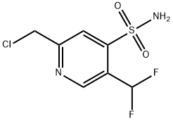 2-(Chloromethyl)-5-(difluoromethyl)pyridine-4-sulfonamide Structure