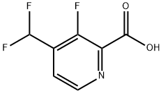 2-Pyridinecarboxylic acid, 4-(difluoromethyl)-3-fluoro- Structure