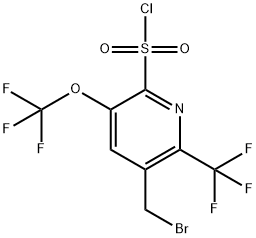 3-(Bromomethyl)-5-(trifluoromethoxy)-2-(trifluoromethyl)pyridine-6-sulfonyl chloride Structure