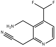 3-(Aminomethyl)-4-(difluoromethyl)pyridine-2-acetonitrile Structure