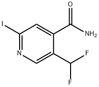 5-(Difluoromethyl)-2-iodopyridine-4-carboxamide Structure