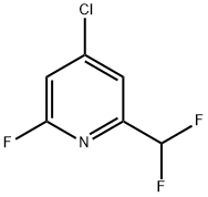 4-Chloro-2-(difluoromethyl)-6-fluoropyridine 구조식 이미지