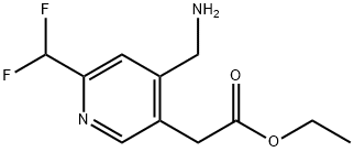 Ethyl 4-(aminomethyl)-2-(difluoromethyl)pyridine-5-acetate Structure