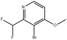 3-Bromo-2-(difluoromethyl)-4-methoxypyridine Structure