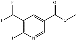 Methyl 3-(difluoromethyl)-2-iodopyridine-5-carboxylate 구조식 이미지