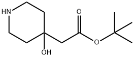 4-Piperidineacetic acid, 4-hydroxy-, 1,1-dimethylethyl ester Structure