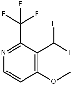 3-(Difluoromethyl)-4-methoxy-2-(trifluoromethyl)pyridine Structure