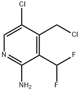 2-Amino-5-chloro-4-(chloromethyl)-3-(difluoromethyl)pyridine Structure