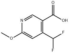 4-(difluoromethyl)-6-methoxypyridine-3-carboxyli c acid Structure