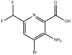 3-Amino-4-bromo-6-(difluoromethyl)pyridine-2-carboxylic acid Structure