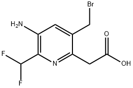 3-Amino-5-(bromomethyl)-2-(difluoromethyl)pyridine-6-acetic acid Structure