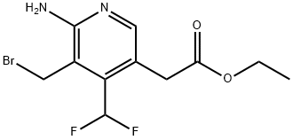 Ethyl 2-amino-3-(bromomethyl)-4-(difluoromethyl)pyridine-5-acetate Structure