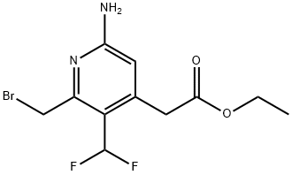 Ethyl 6-amino-2-(bromomethyl)-3-(difluoromethyl)pyridine-4-acetate Structure