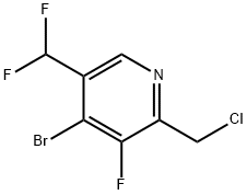 4-Bromo-2-(chloromethyl)-5-(difluoromethyl)-3-fluoropyridine Structure