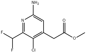 Methyl 6-amino-3-chloro-2-(difluoromethyl)pyridine-4-acetate Structure