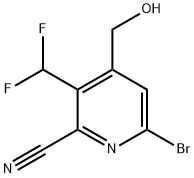 6-Bromo-2-cyano-3-(difluoromethyl)pyridine-4-methanol Structure