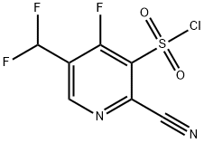 2-Cyano-5-(difluoromethyl)-4-fluoropyridine-3-sulfonyl chloride Structure