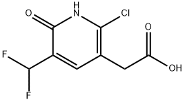 2-Chloro-5-(difluoromethyl)-6-hydroxypyridine-3-acetic acid Structure