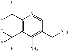 4-Amino-5-(aminomethyl)-2-(difluoromethyl)-3-(trifluoromethyl)pyridine Structure