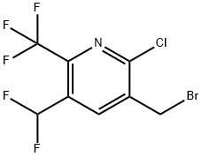 3-(Bromomethyl)-2-chloro-5-(difluoromethyl)-6-(trifluoromethyl)pyridine Structure