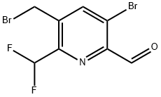 3-Bromo-5-(bromomethyl)-6-(difluoromethyl)pyridine-2-carboxaldehyde Structure